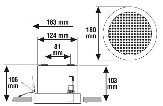 6 W 5 Metal Tavan Hoparloru En 54 Urunler Hsf Turkey